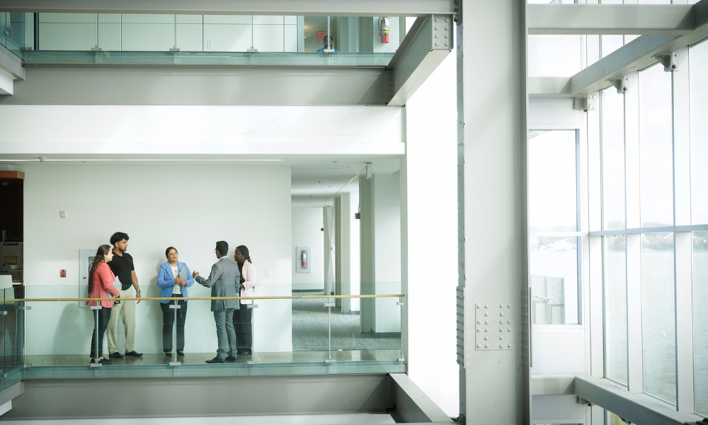 Co-op students in a corporate office